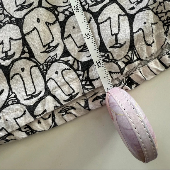 Mata Traders- 100% Cotton- Black and White- Face Print Dress- Ethical- Unique- M - Picture 12 of 13